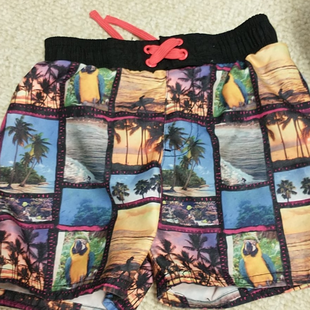 Tropical swim trunks